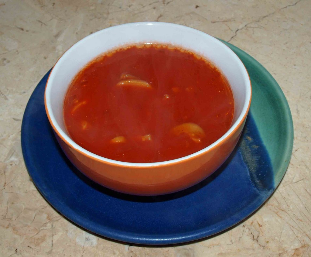 Tomaten-Pilzsuppe mit Thymian vegan kochen