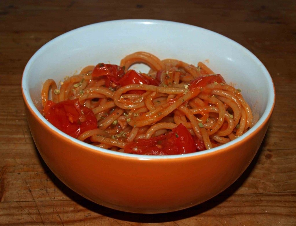 spaghetti al pomodore vegan kochen